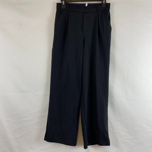 Halara Pleated Wide Leg Pants S Black Stretch - Picture 1 of 9